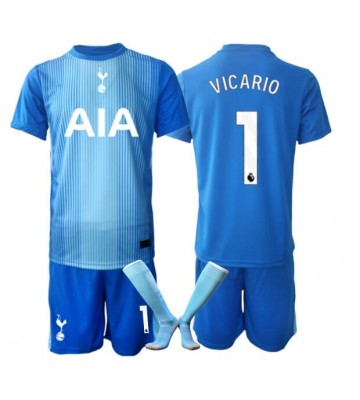 Tottenham Hotspur Guglielmo Vicario #1 Målmand Udebanetrøje Børn 2025-26 Kortærmet (+ Korte bukser)